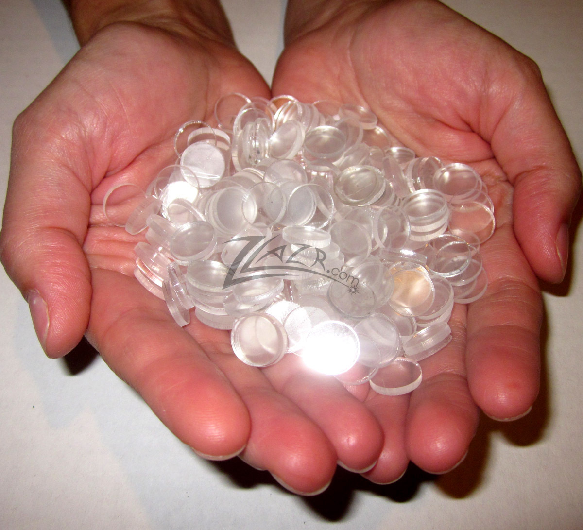 (100) 1/2″x1/32″ Thin Acrylic Small Circles Craft Disc Clear Flat Plastic Shape