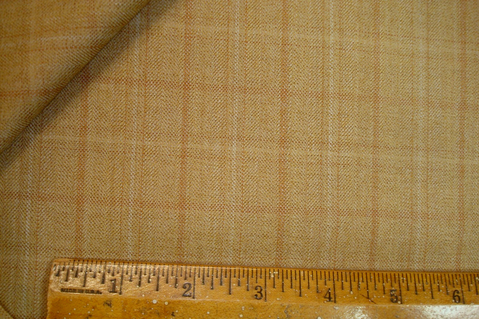 2.9 yds English WOOL Fabric Suiting 9 oz Super 100s Toffee Plaid 105″ BTP