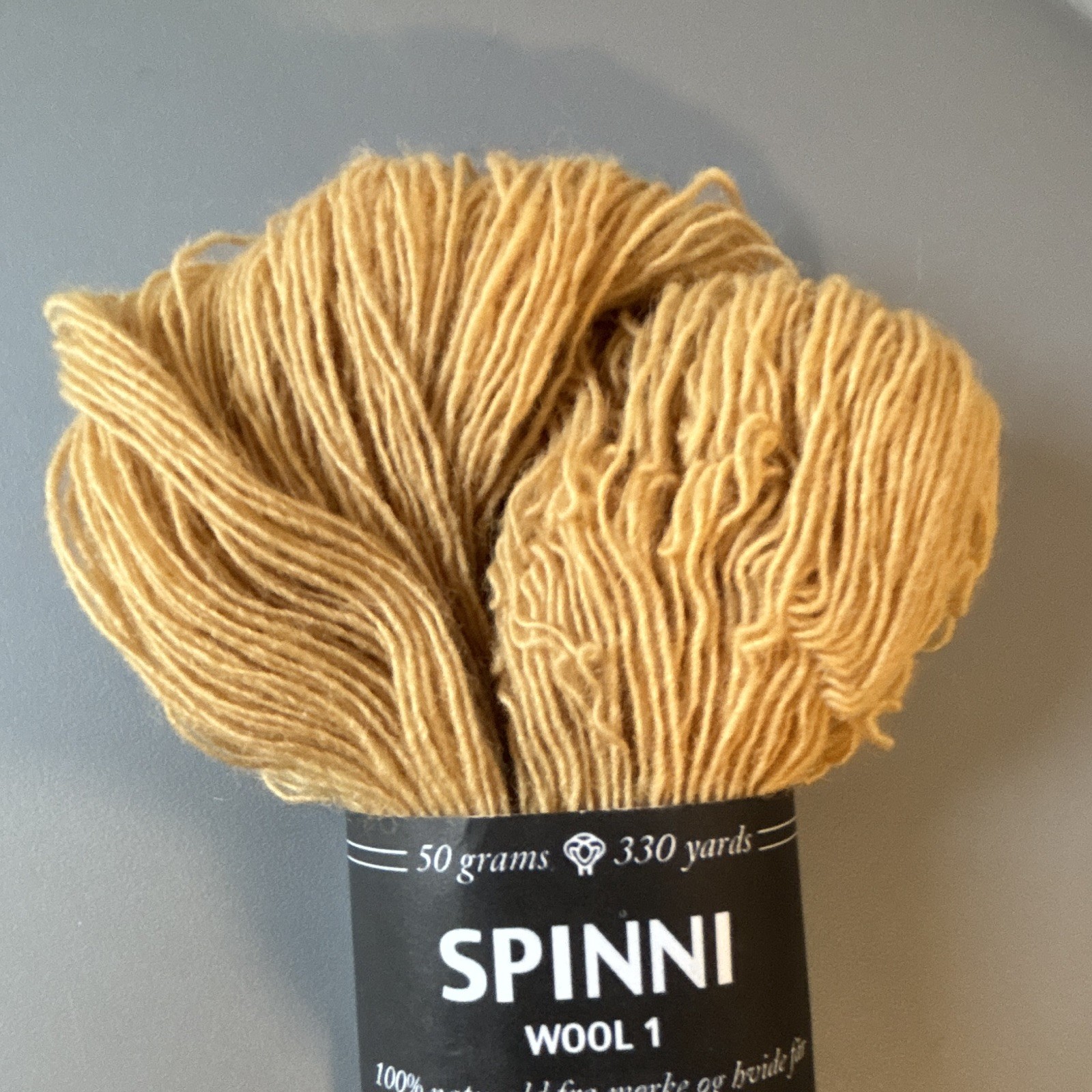 Isager Spinni 100% Wool Super Fine/Sock Wool Yarn Skein Tan Color 59 420417