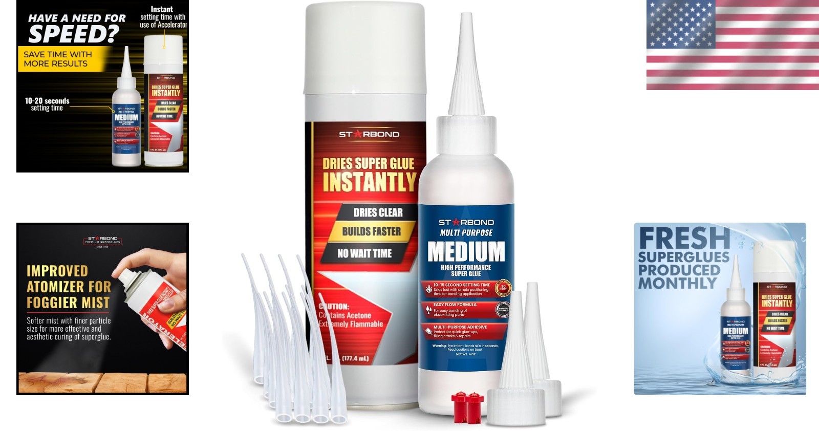 Medium CA Glue Bundle – 4oz + 6oz – Woodworking & Crafts