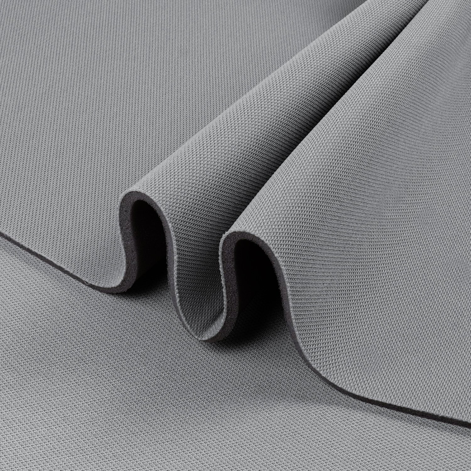 1/8 Black & Gray Foam Backed Automotive Flat Knit Headliner Fabric 60 Wide