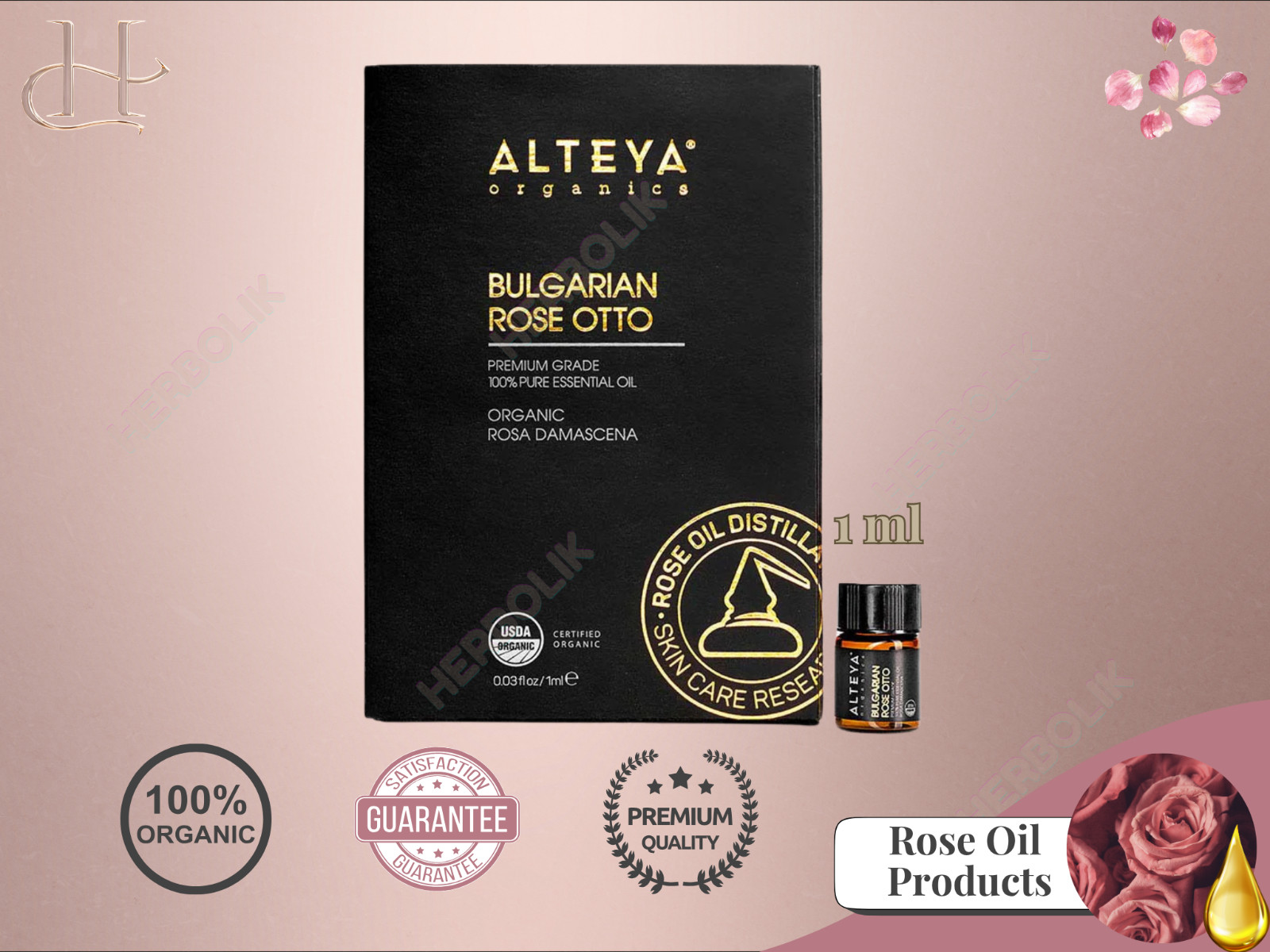 Alteya Bulgarian Rose Essential Oil – Rose Otto – Pure & Therapeutic