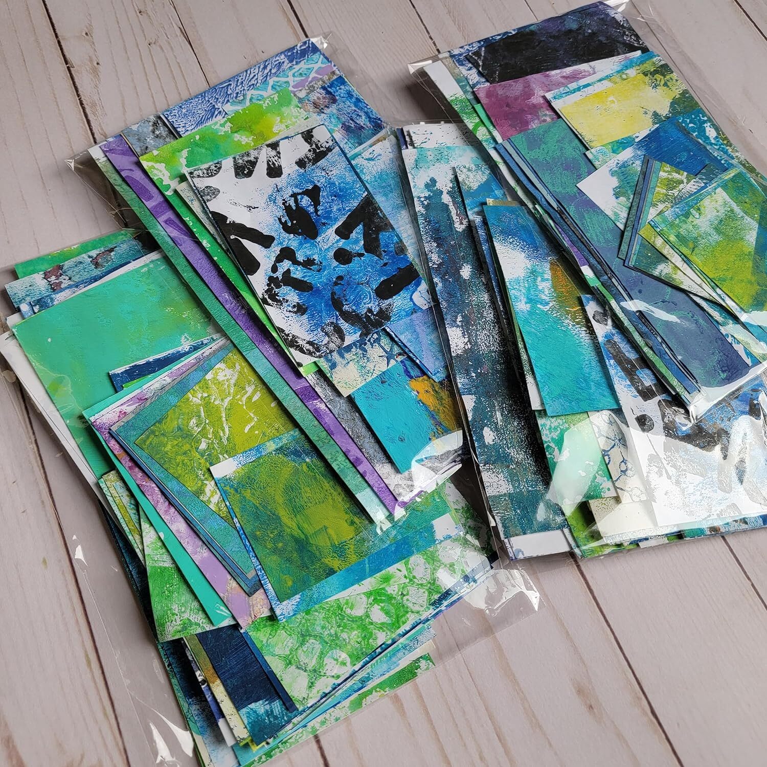 Collage Papers: 40 Beautiful Hand Painted. Collage Paper Samples For Art Journal