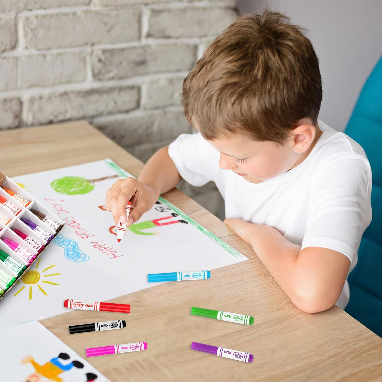Washable Markers, Bulk Pack of 288, 16 Vibrant Colors, Broad Tips | Broad Line,
