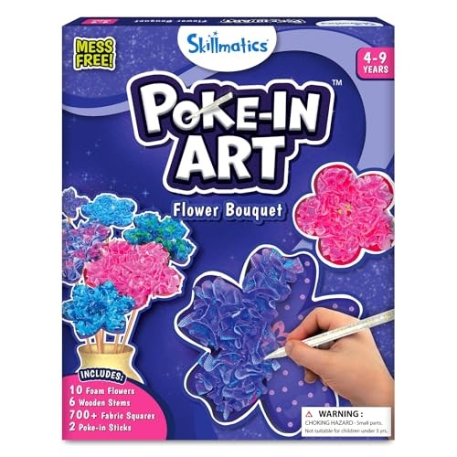 Poke-in Art – Flower Bouquet – Wood Craft Kit – Mess-Free – Colorful Creative