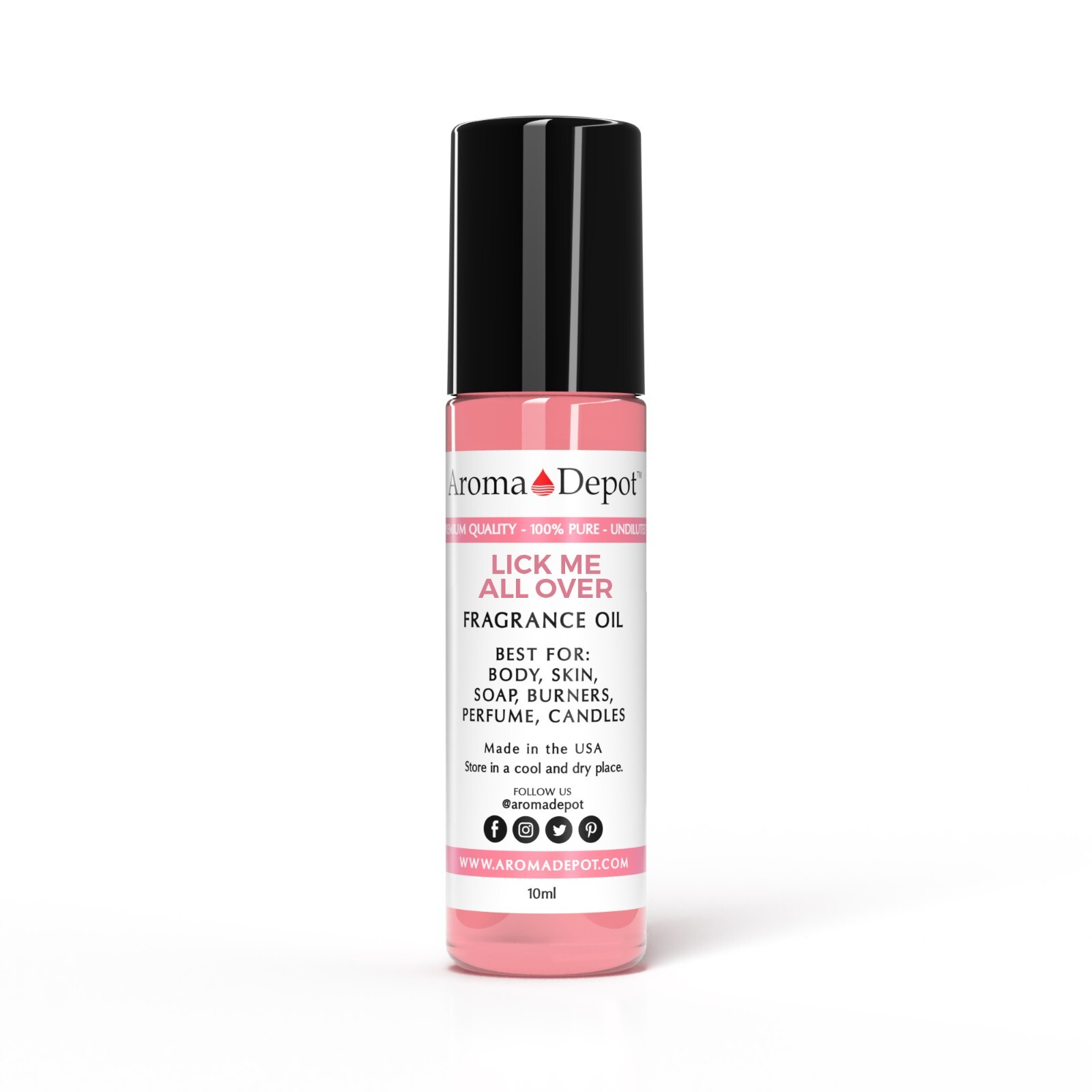 Lick Me All Over 10 ml. Perfume Roll On Bottle Body Oil, 1/3oz Scented Fragrance