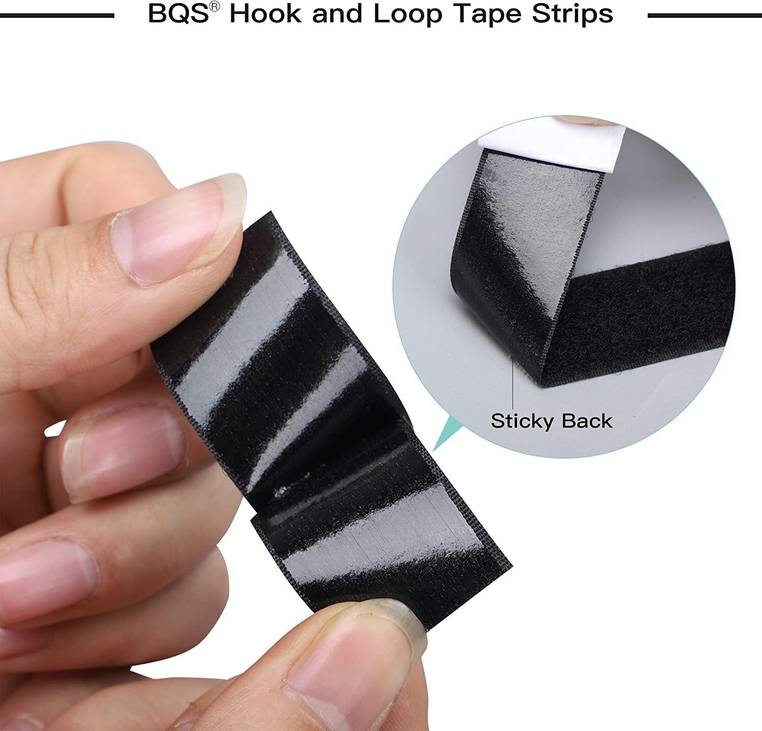 16.5ft Hook Loop Self Adhesive Fastener Tape Heavy Duty Double Sided Sticky Tape