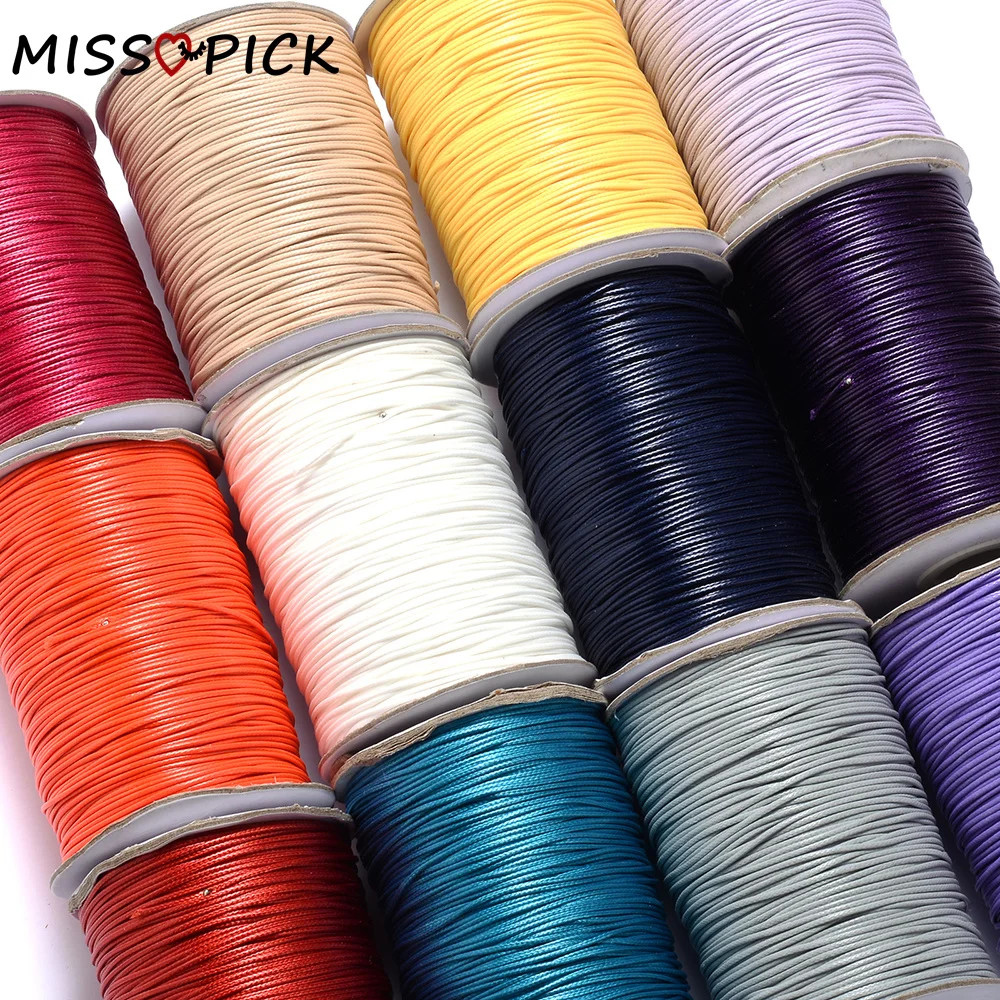 0.5/0.8/1.0/1.5/2.0/2.5/3.0Mm Colorful Waxed Cord Cotton Thread Cord String DIY