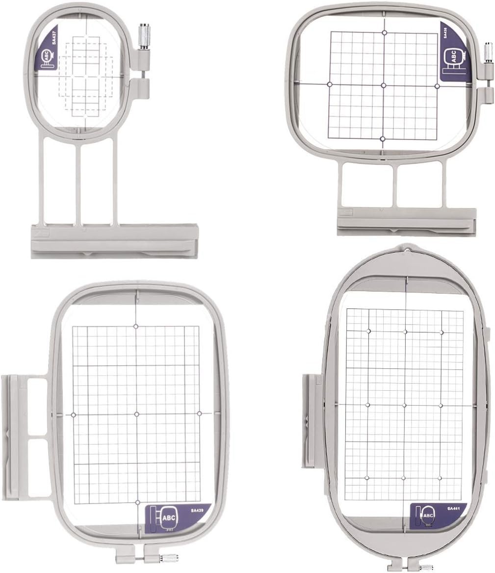 4 Hoops for Brother/Babylock Embroidery Machine SA437, SA438, SA439, SA441 Du…