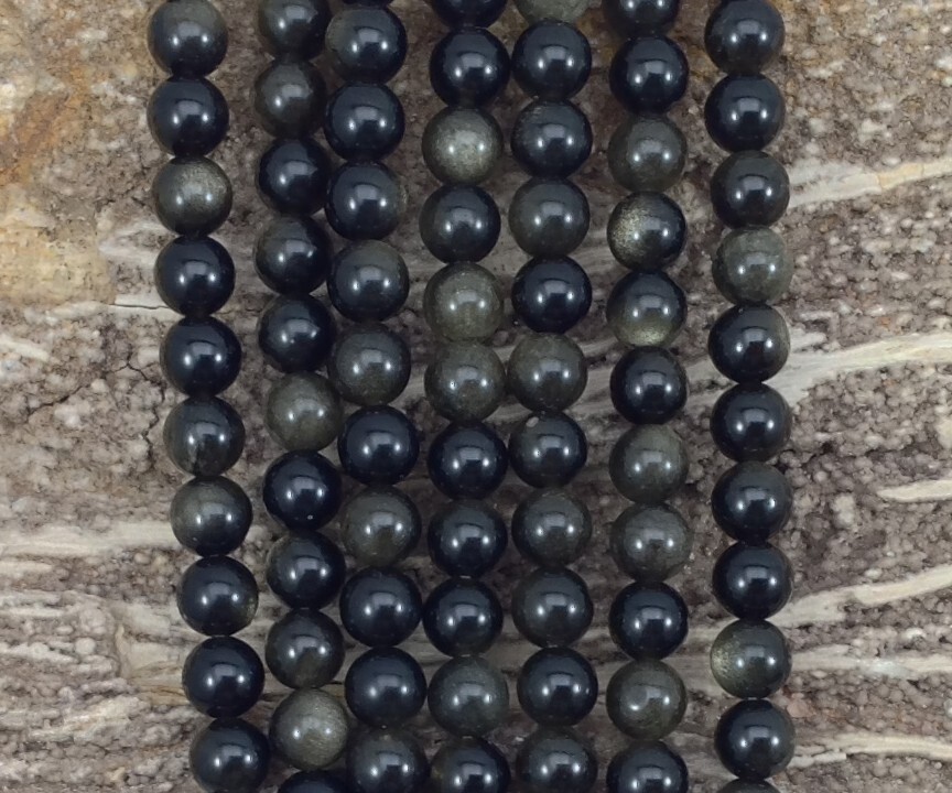 Golden Obsidian 4mm 6mm 8mm 10mm 12mm 14mm Round