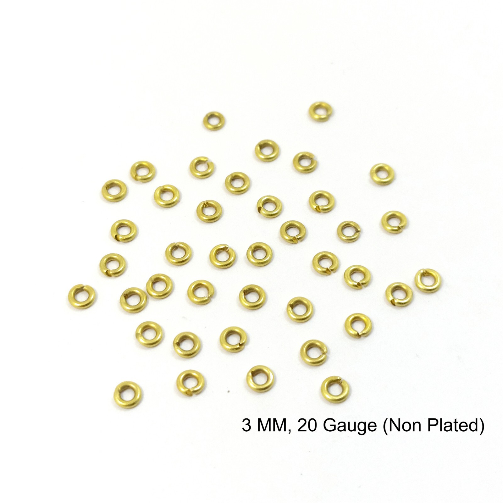 3 MM, 4 MM, 5 MM, Handmade Brass Silver plated jump rings for jewelry making