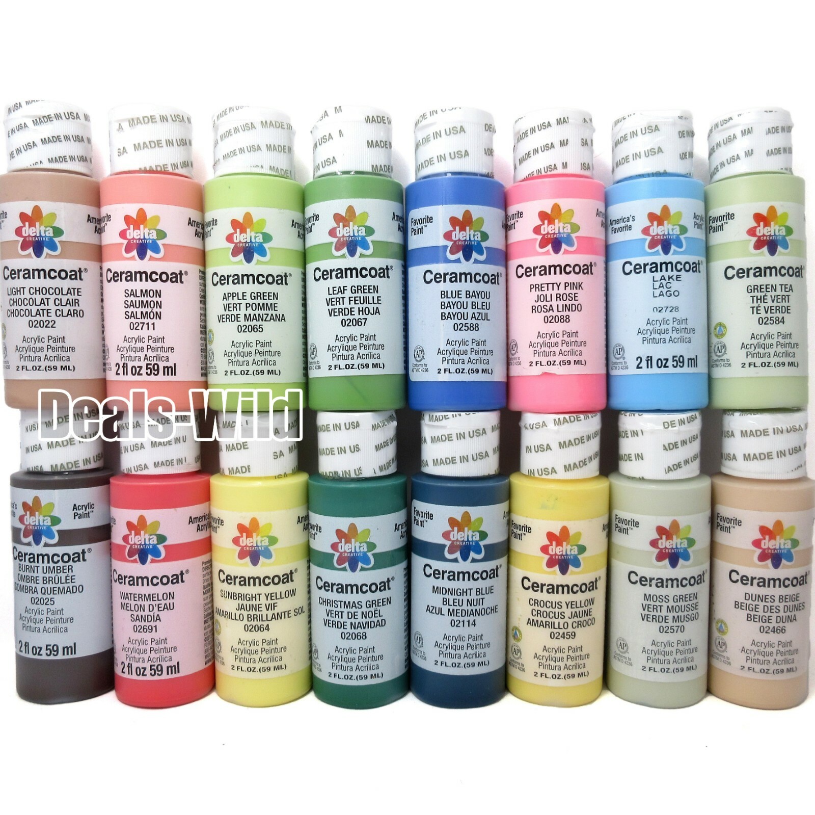 Ceramcoat Acrylic Paint Delta Creative – Many Colors 2oz Bottle