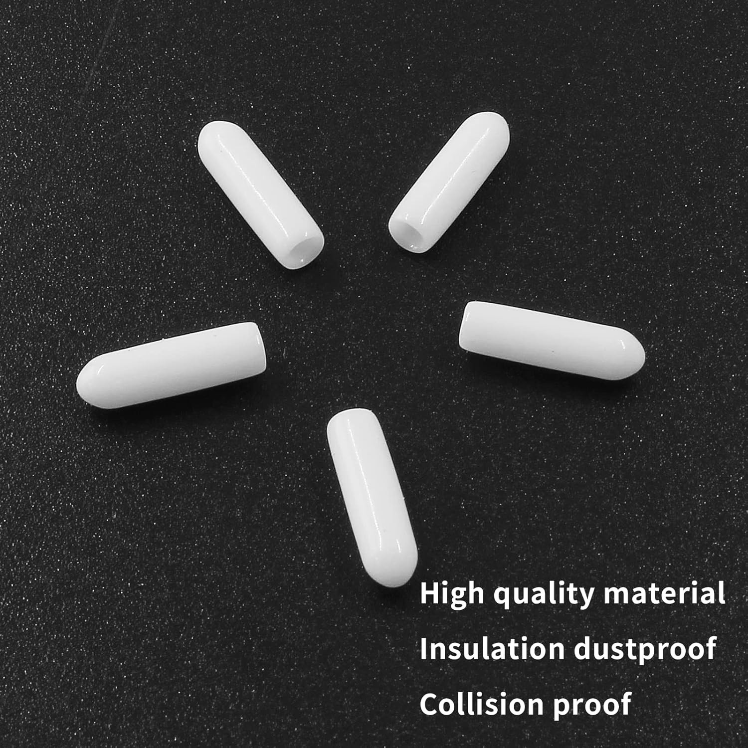 Flexible 50pcs Rubber End Caps – 1/8 Inch Protective Caps for Screws & Furniture