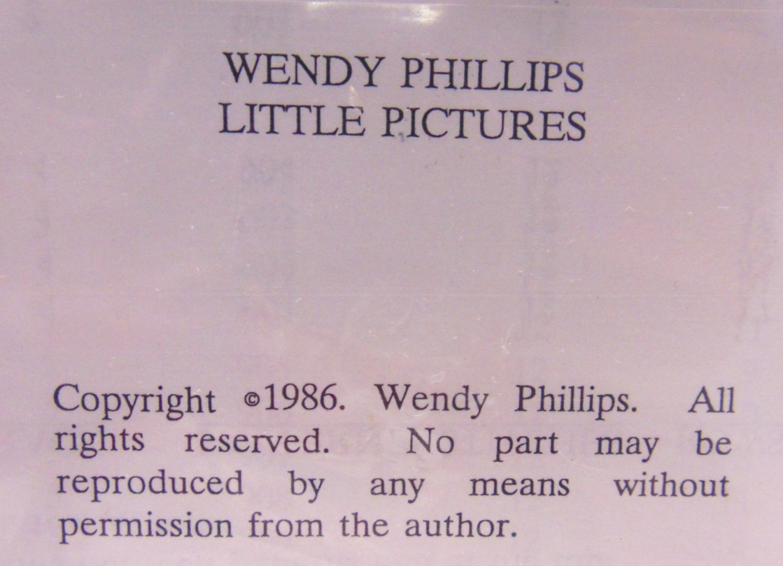 1986 Wendy Phillips Little Pictures Knitting Floppy Disk Brother KH-930