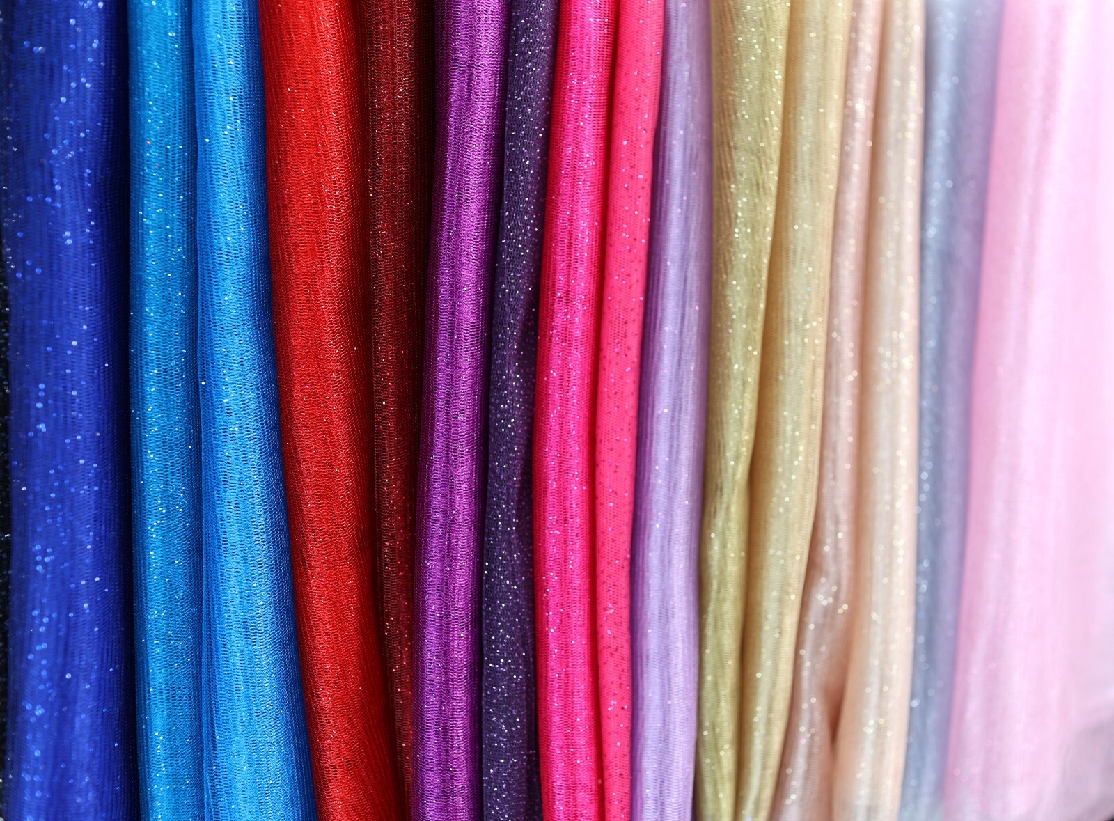 20 Colors Glitter Mesh Semi Soft Fabric By the Yard