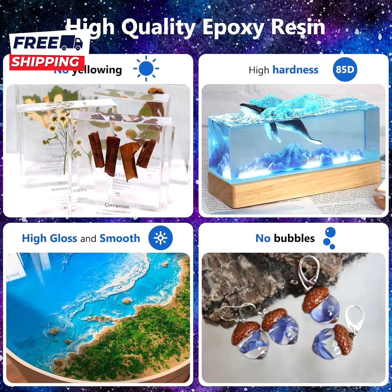 Deep Pour Epoxy Resin 3 Gallon Resin Epoxy Kit (2:1) for 2-4 Inch Pour Depths