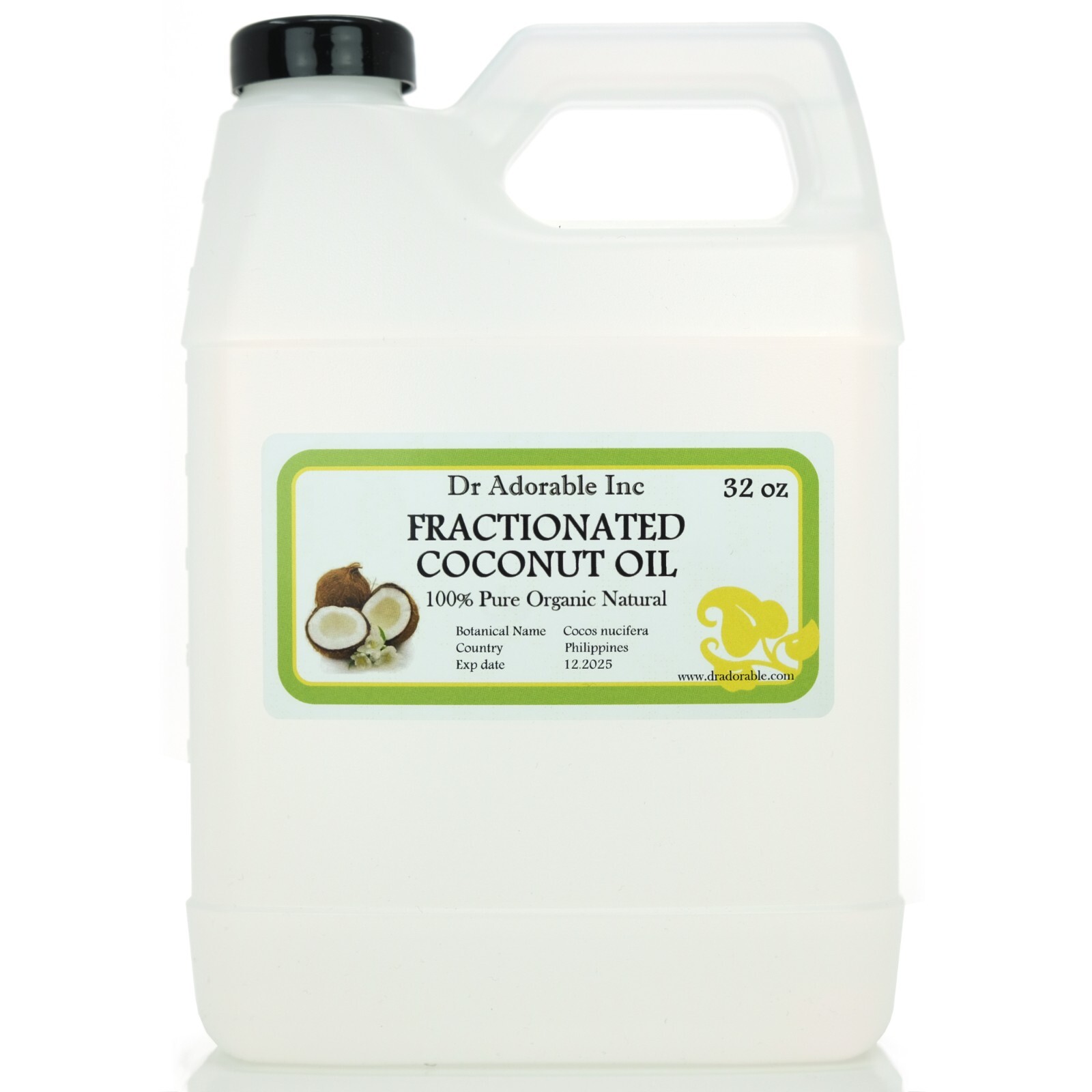 Fractionated Coconut Oil by Dr.Adorable 100% Pure Multiple Sizes Available
