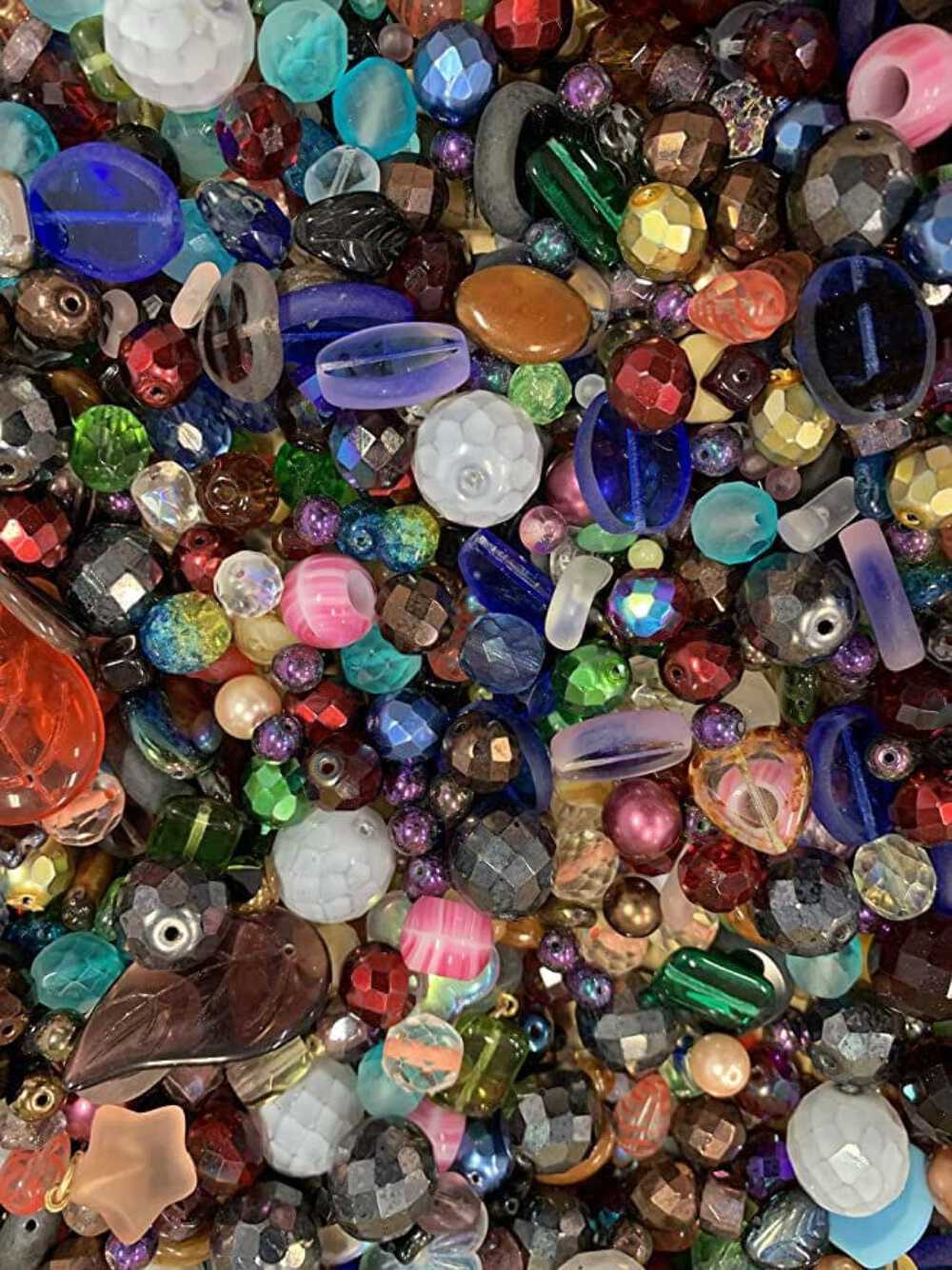 MONTHLY GRAB BAG • Assorted Glass Beads • 4-18mm • Heart Rock Beads By ModeBeads