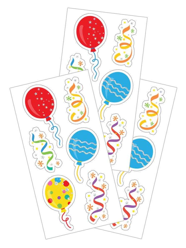 Birthday Balloons Celebrate Stickers Planner Supply Craft Scrapbook Party Favor