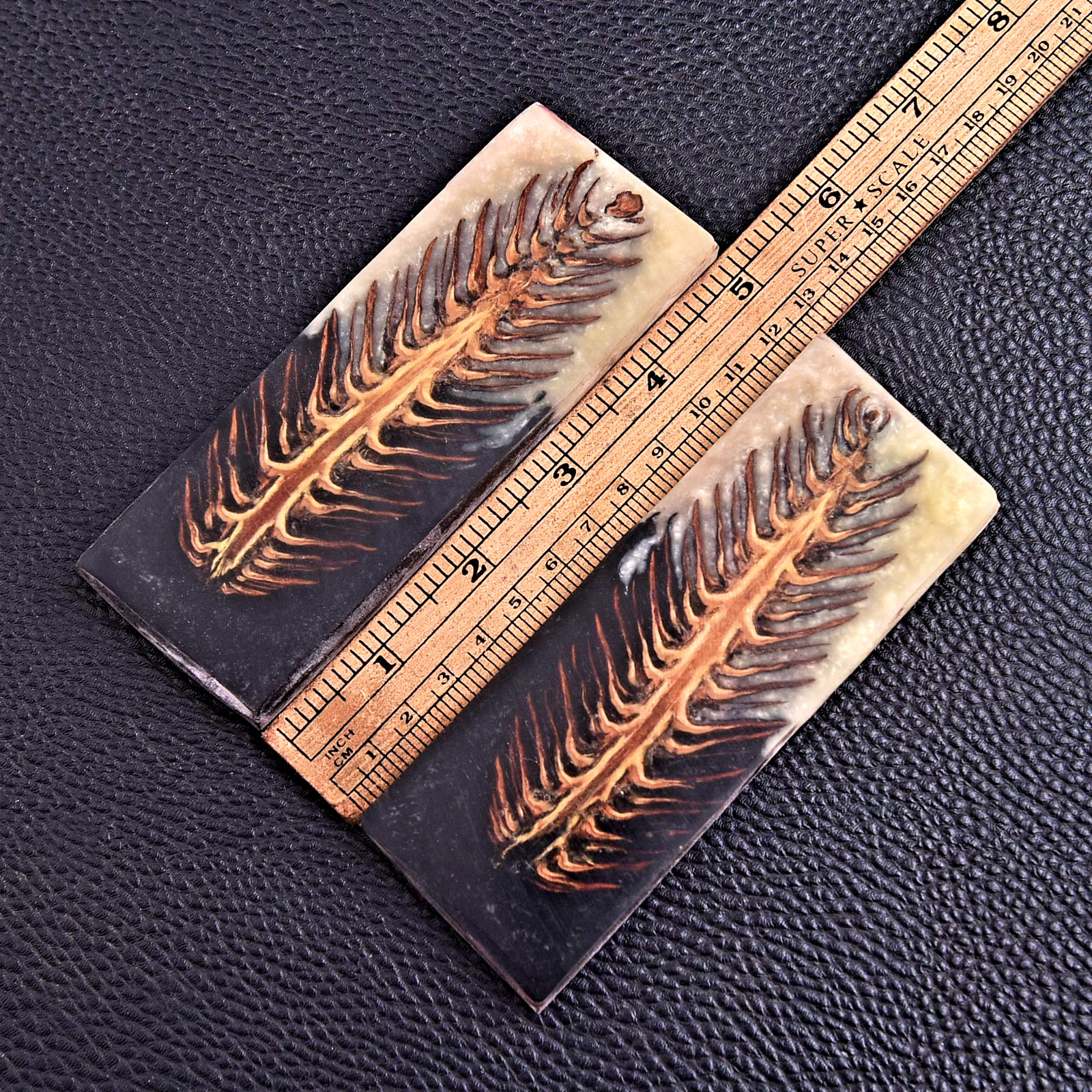 Custom Made Stabilized Pine Cones Resin Pair Scales Knife Making Handle HH-226