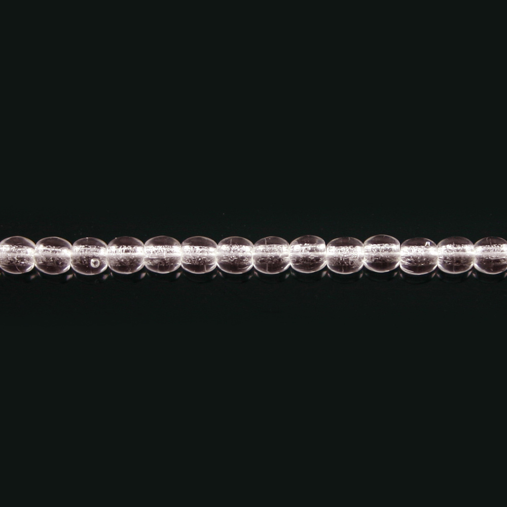 Rose Pink Transparent – 100 3mm Round Czech Glass Pressed Druk Beads