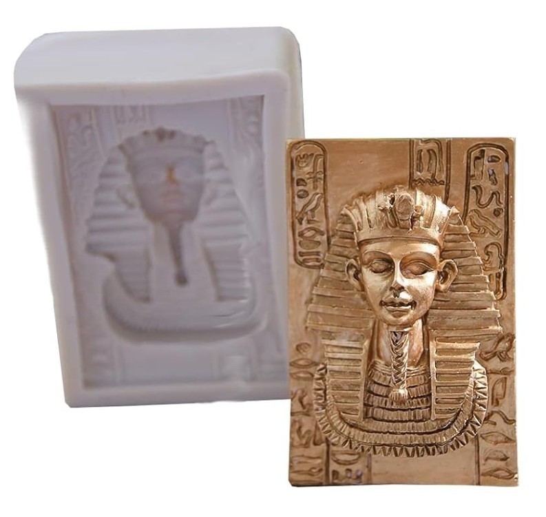 King Tutankhamun Silicone Mold Food-Safe Tut Egypt Decor Resin Gypsum Candle DIY