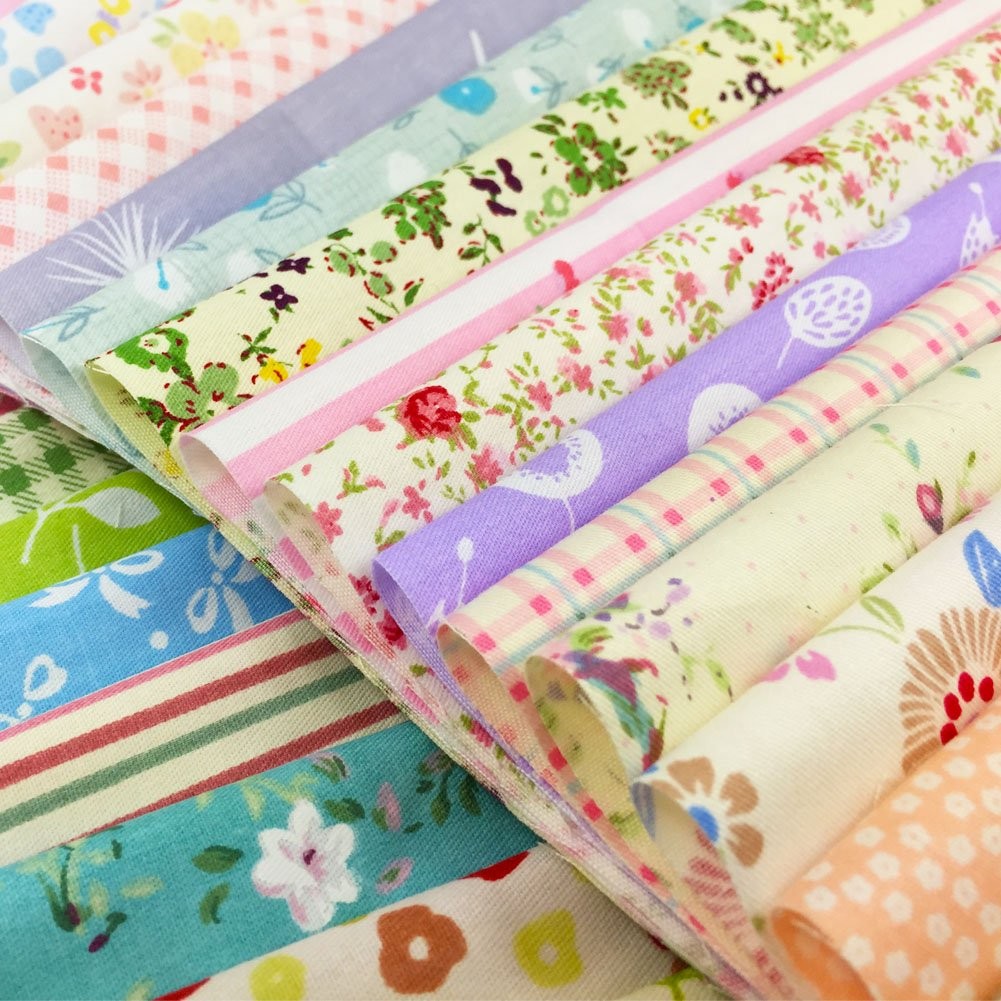 flic-flac Quilting Fabric Squares 100% Cotton Precut 12 x 12 inches, 60pcs