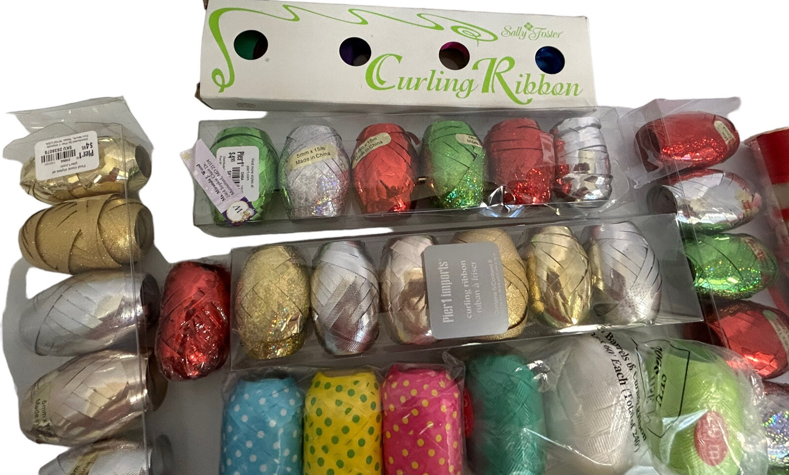 Curling Ribbon VINTAGE To Now Mixed Lot 43 Gift Wrap Bow Making – New and Used