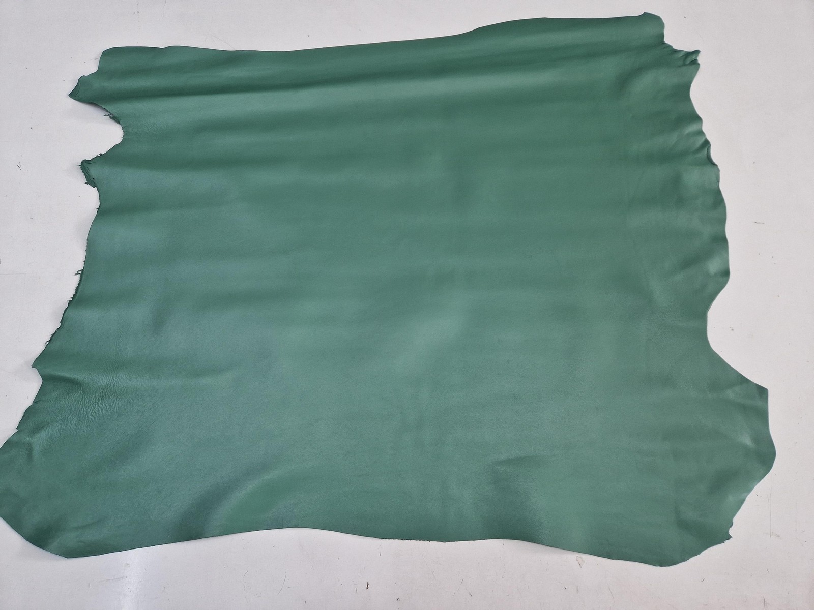 Sheep leather color viridian green, genuine Nappa lambskin leather for crafts