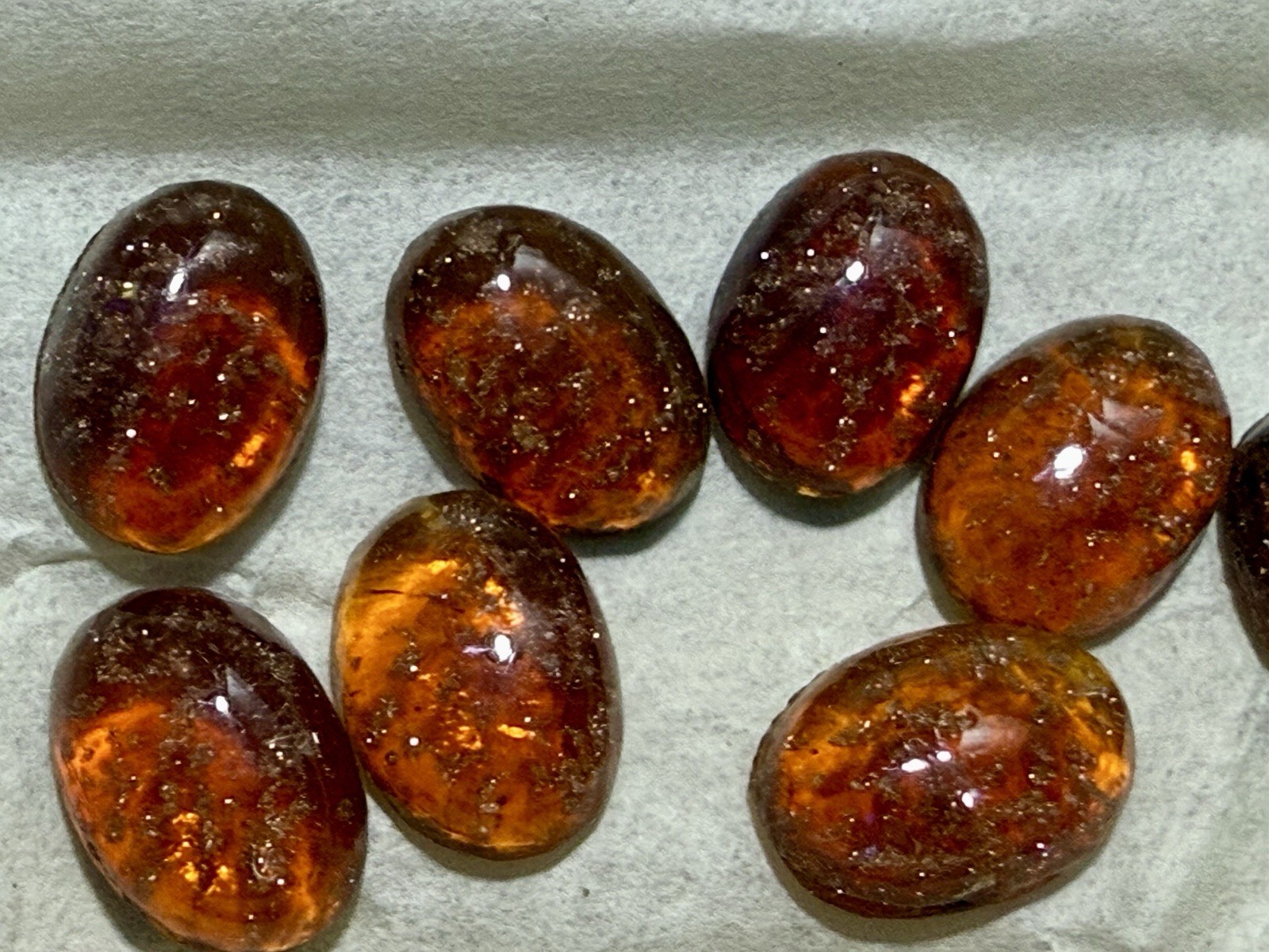 Rare Vintage – Cherry Brand – Opal Glass Rhinestones With Gold Flecks – 14×10