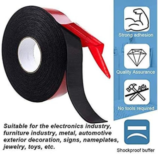 100 Auto Tape Acrylic Foam Double Sided Back Car Mounting Adhesive 3m x10mm 10ft