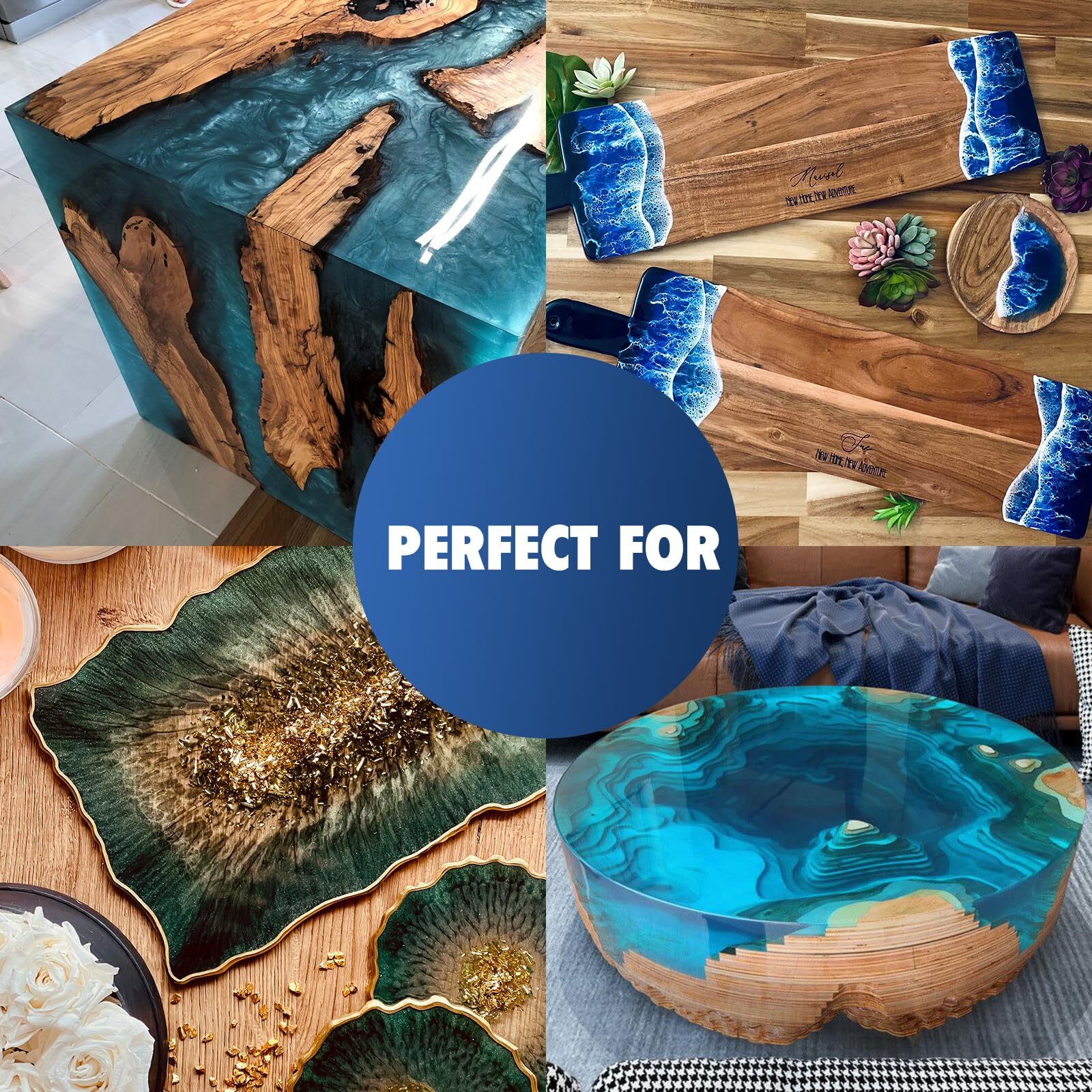 1.5 Gallon Clear Deep Pour Epoxy Resin Kit for Table Counter River