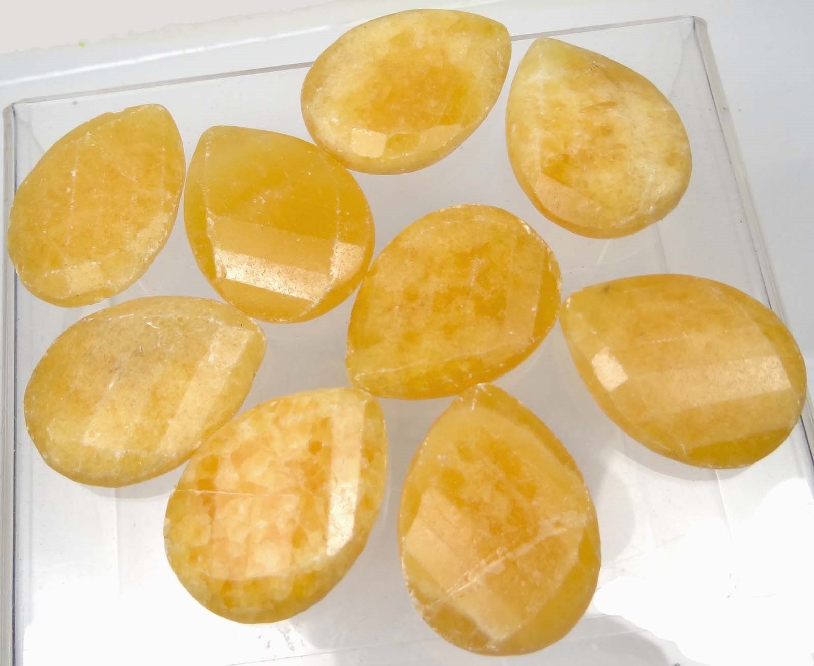 40x30mm Natural Honey Raw Jade Briolette Teardrop Pendant Bead
