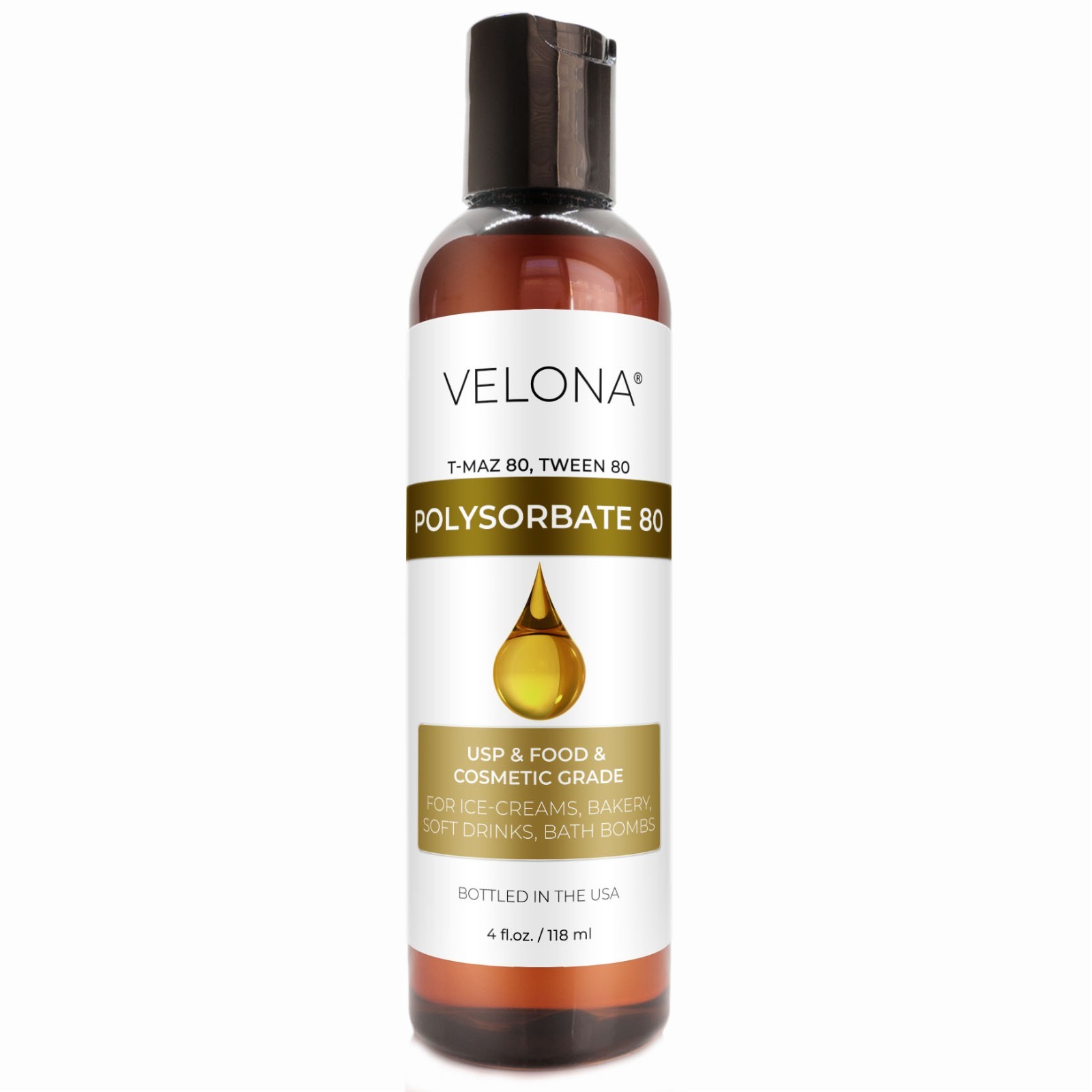 Polysorbate 80 by Velona 2oz-7lb Solubilizer, Food Cosmetic Grade Cooking, Bath
