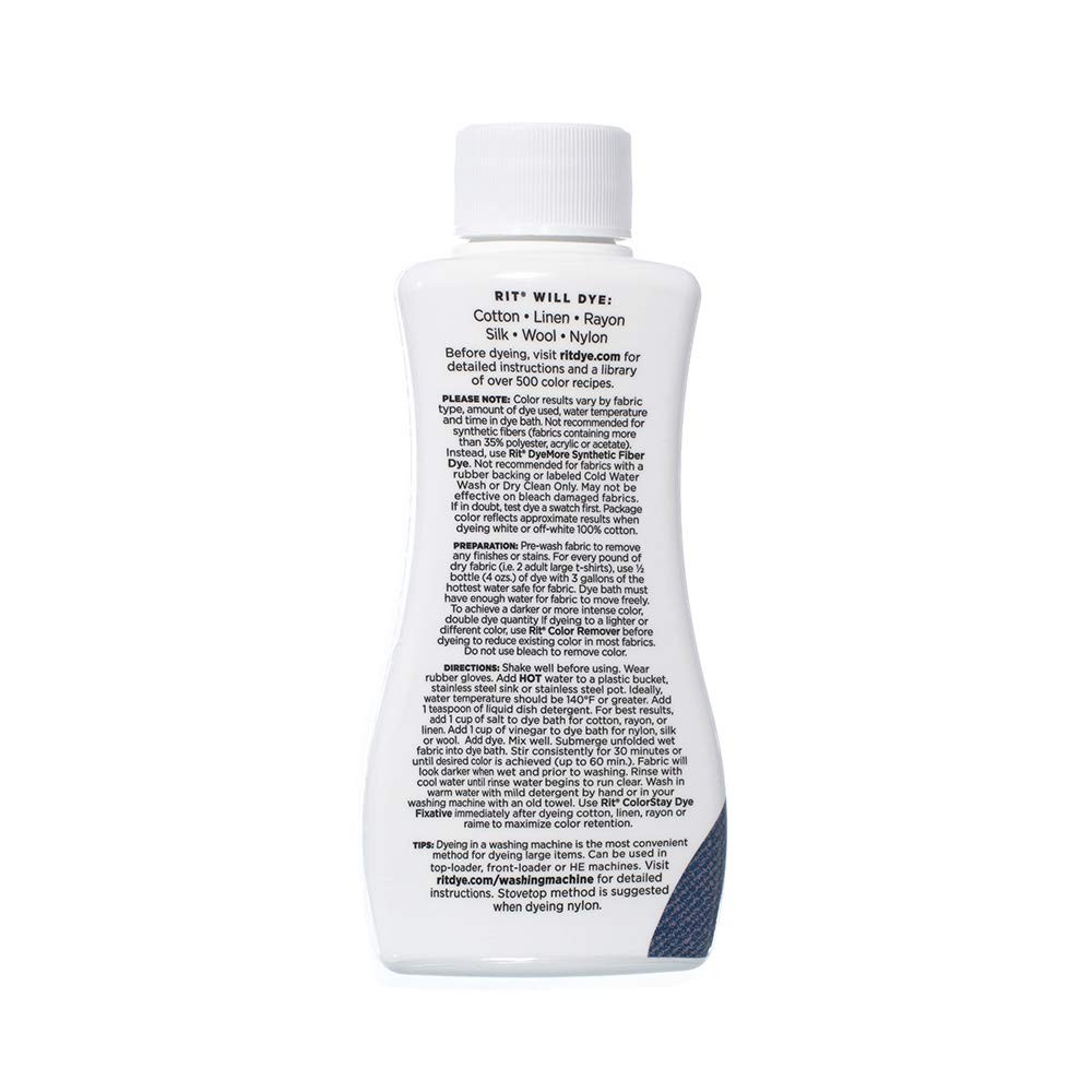 Rit Dye Liquid Fabric Dye Black 8 oz with Gloves