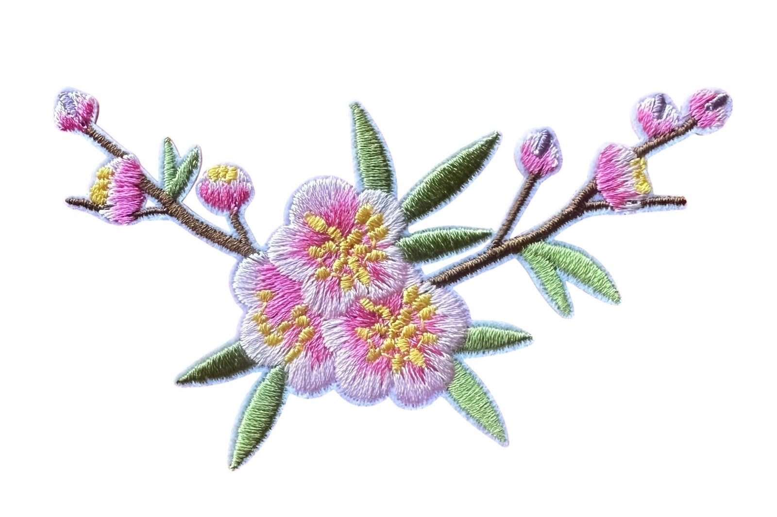 Embroidered Flower iron on patch applique 4 x 2+1/4 inch FREE SHIPPING