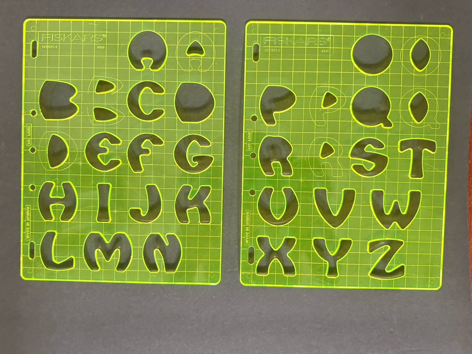 Lot Of 8 Fiskars Templates Letters Numbers Shapes SEE DESCRIPTION