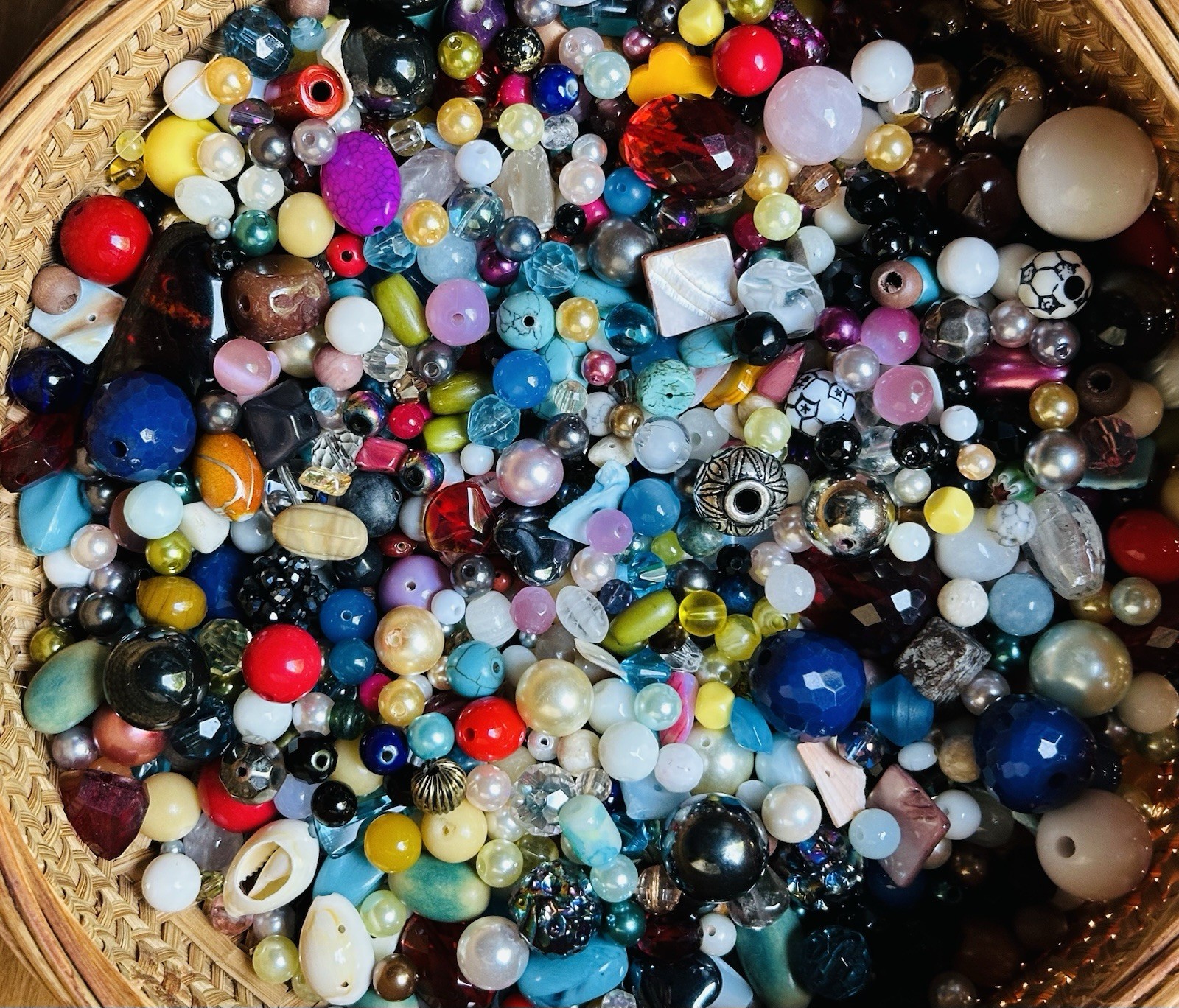 1 Pound Bead Soup Acrylic Glass Charms Upcycled Jewelry Making Crafts #2A