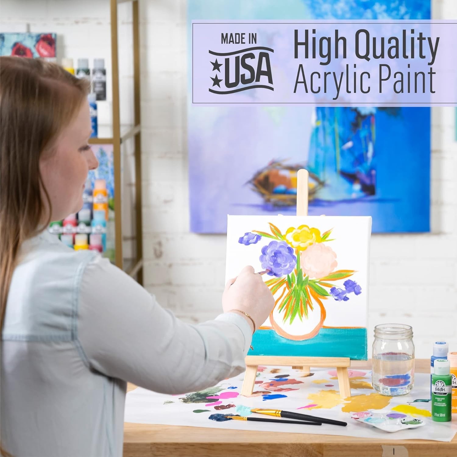 Rich Imperial Red Acrylic Paint in 2 oz – Perfect for Multiple Surfaces