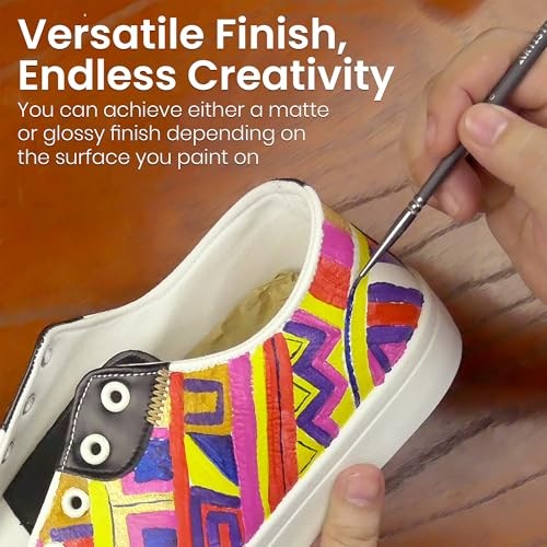 Leather Paint Set with Brush Applicator, Acrylic Shoe Dye, 12 Colors