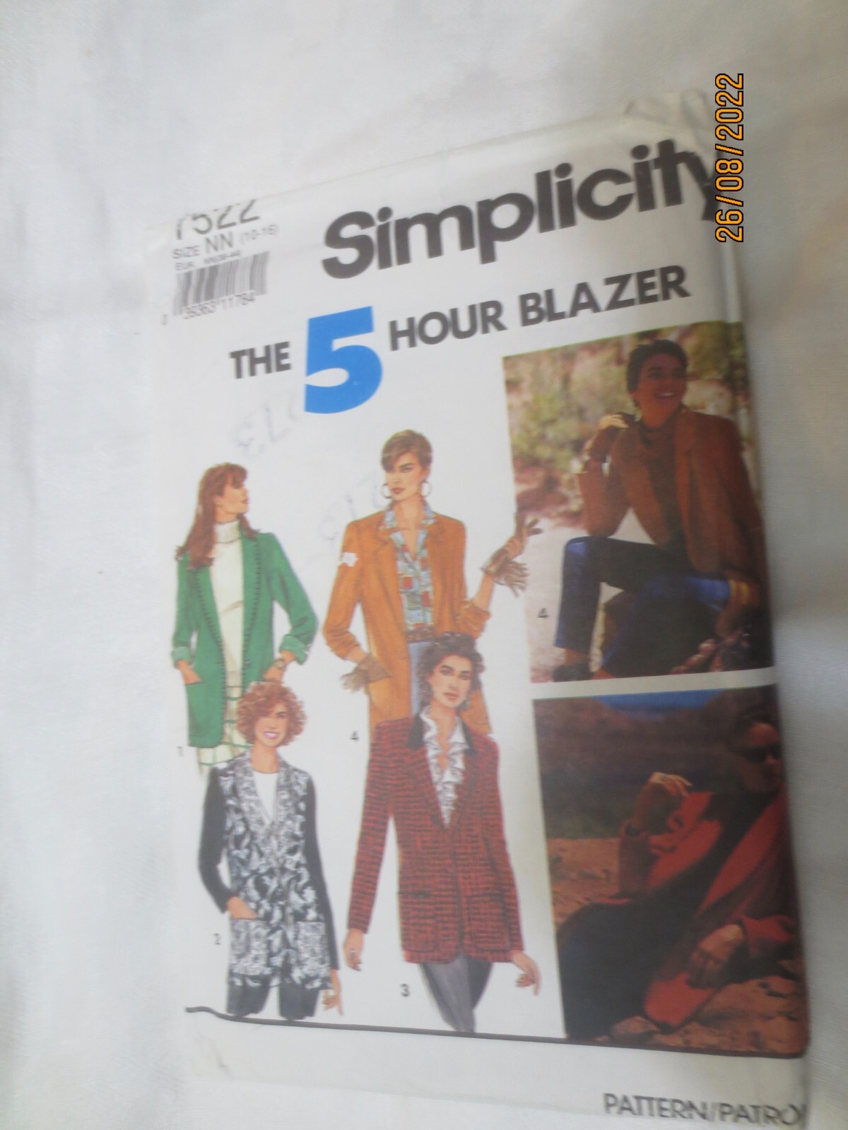 Uncut Simplicity 7522 Misses Jackets w/Optional Lining Pattern Ss 10-12-14-16