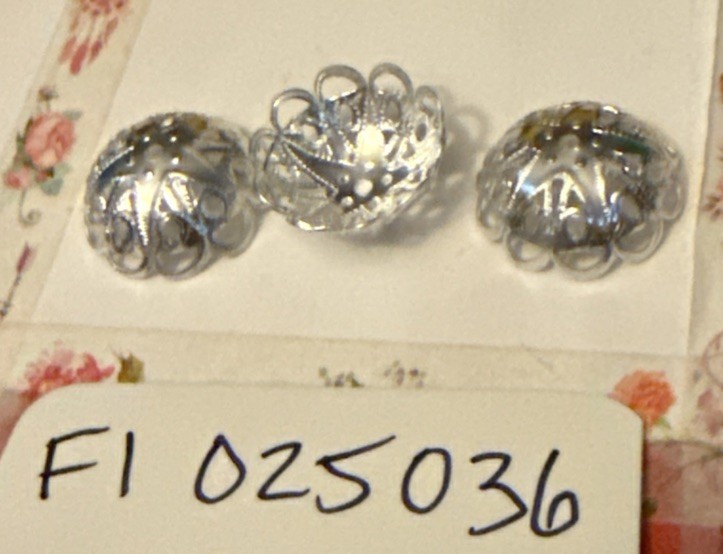 46 Bead Caps Silver-Filled Aluminum 19x7mm Star Flower Design. US Seller