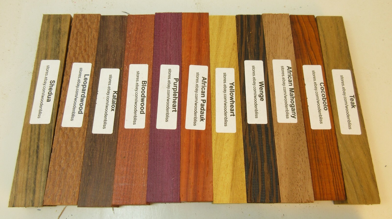 22 Different Exotic Wood Pen Blanks ¾”x5” Cocobolo, Zebrawood, Bocote M-22