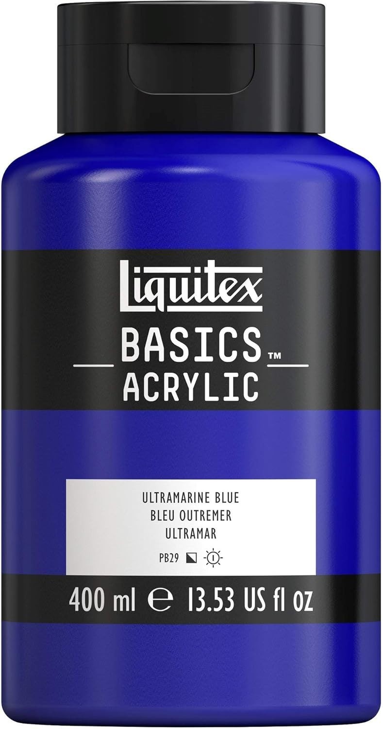 BASICS 400ml Ultramarine Blue Acrylic Paint – Perfect for Artistic Expression