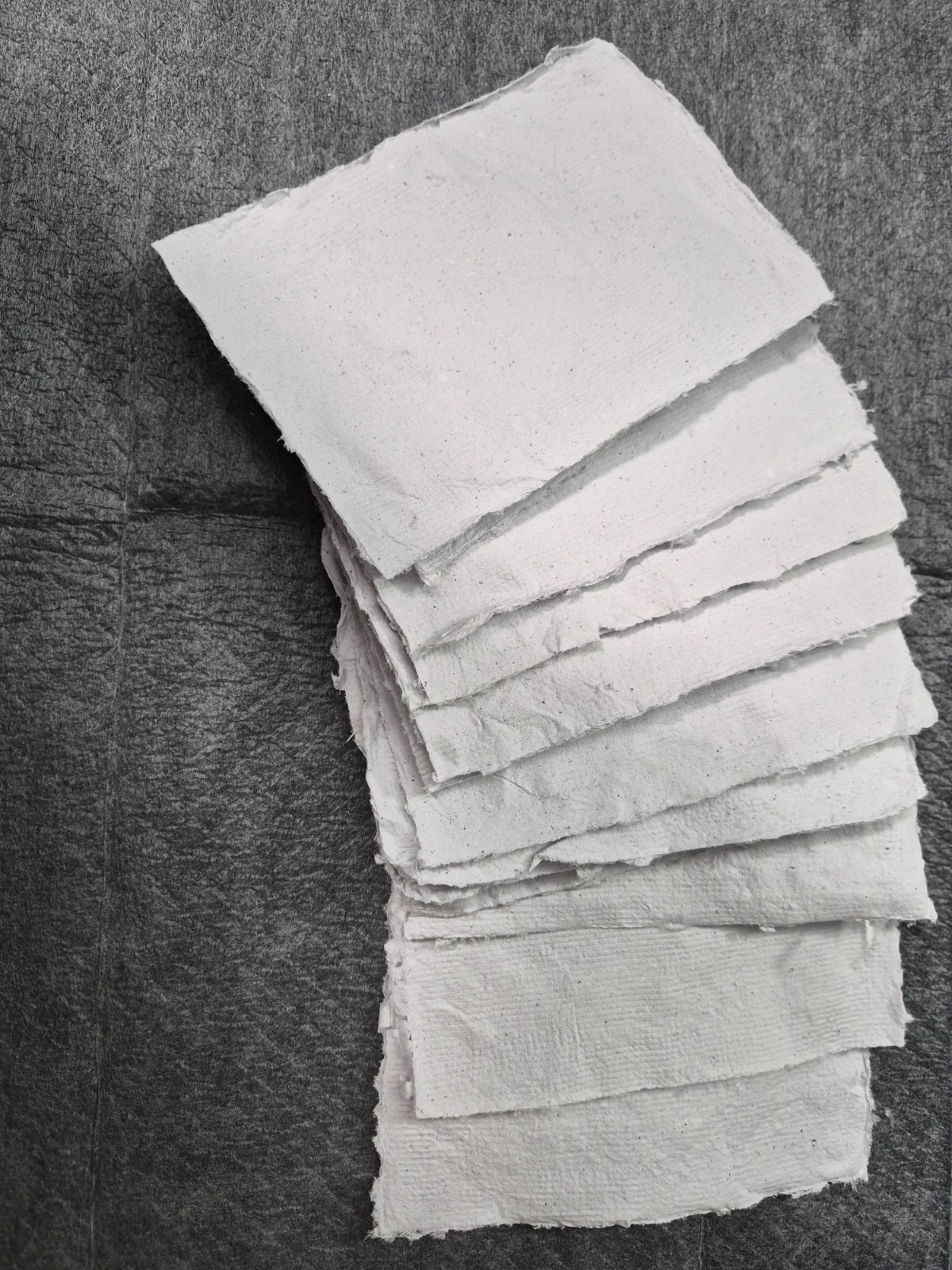 10 Eco-Friendly Handmade Paper Sheets | 4.125 x 6.125 | Deckle Edge