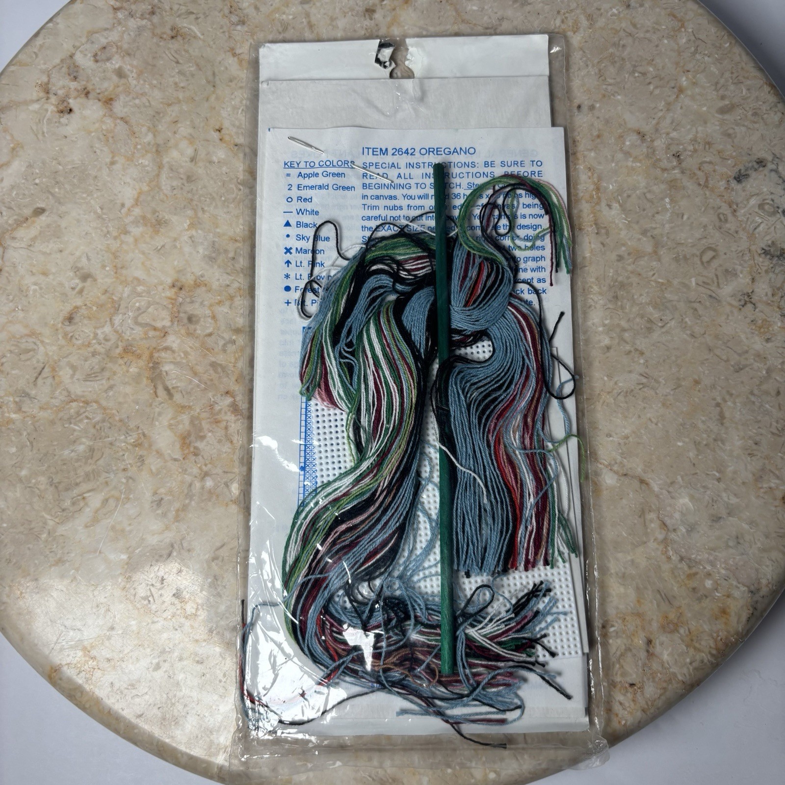 New NMI Needlemagic Oregano & Sage Plant Poke Cross Stitch Kit Herb Label Marker