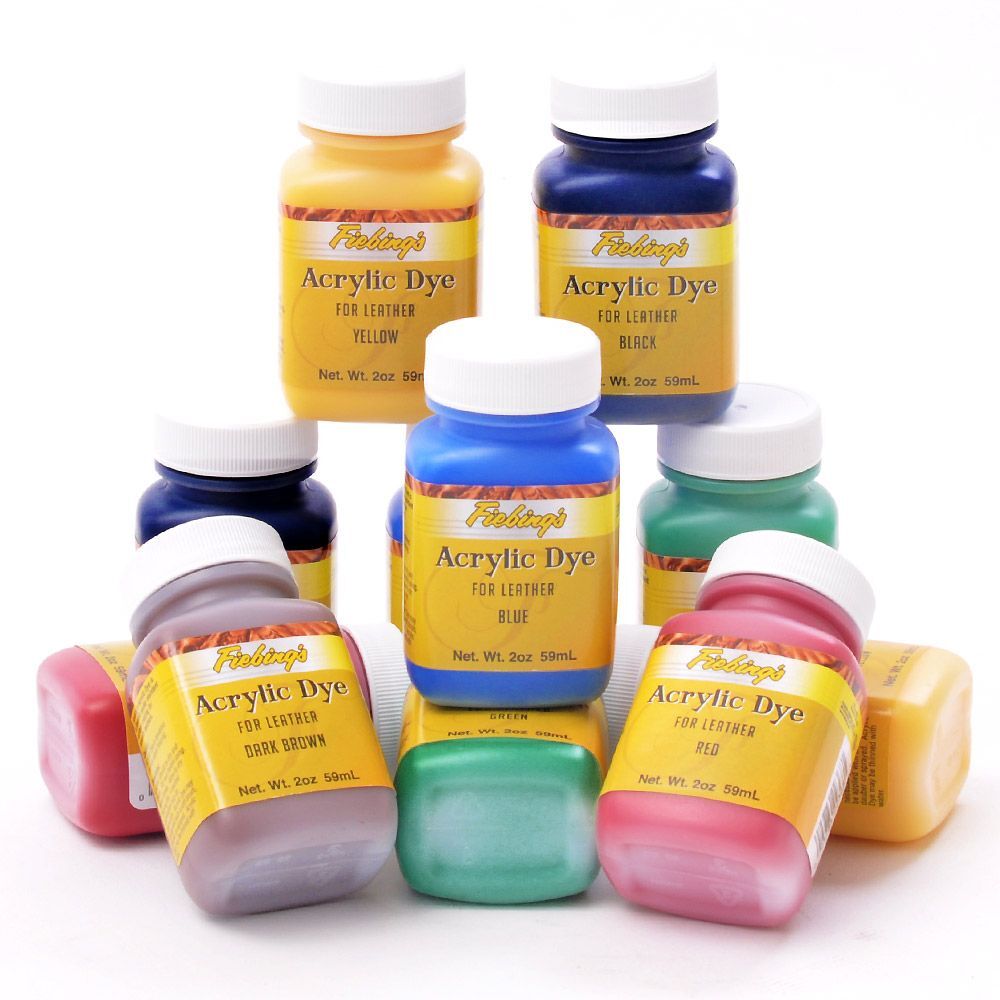 Fiebing’s Acrylic Leather Dye shoes, boots, purses – 2 oz All colors