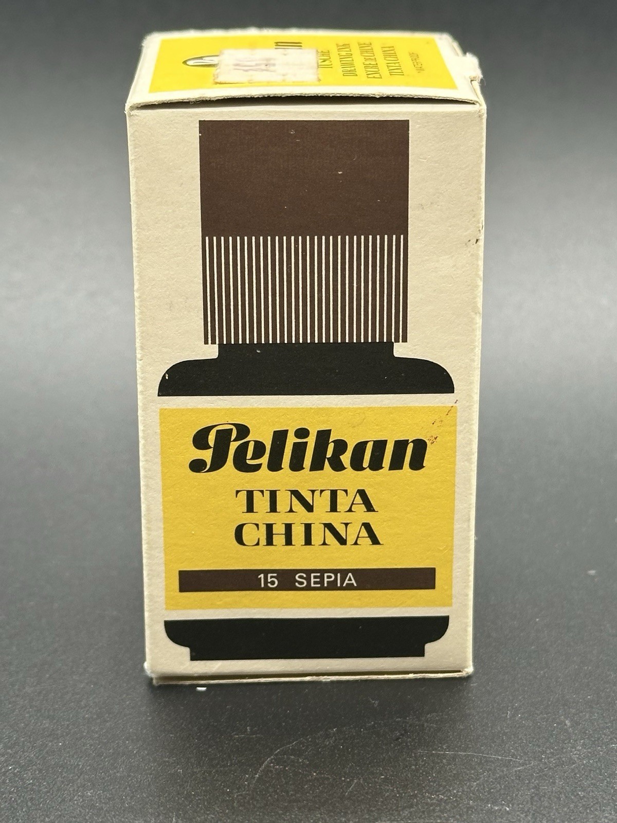 Pelikan Tusche Ink Drawing MPN 15 Sepia Waterproof 1 fl oz Bottle w/ Box #O