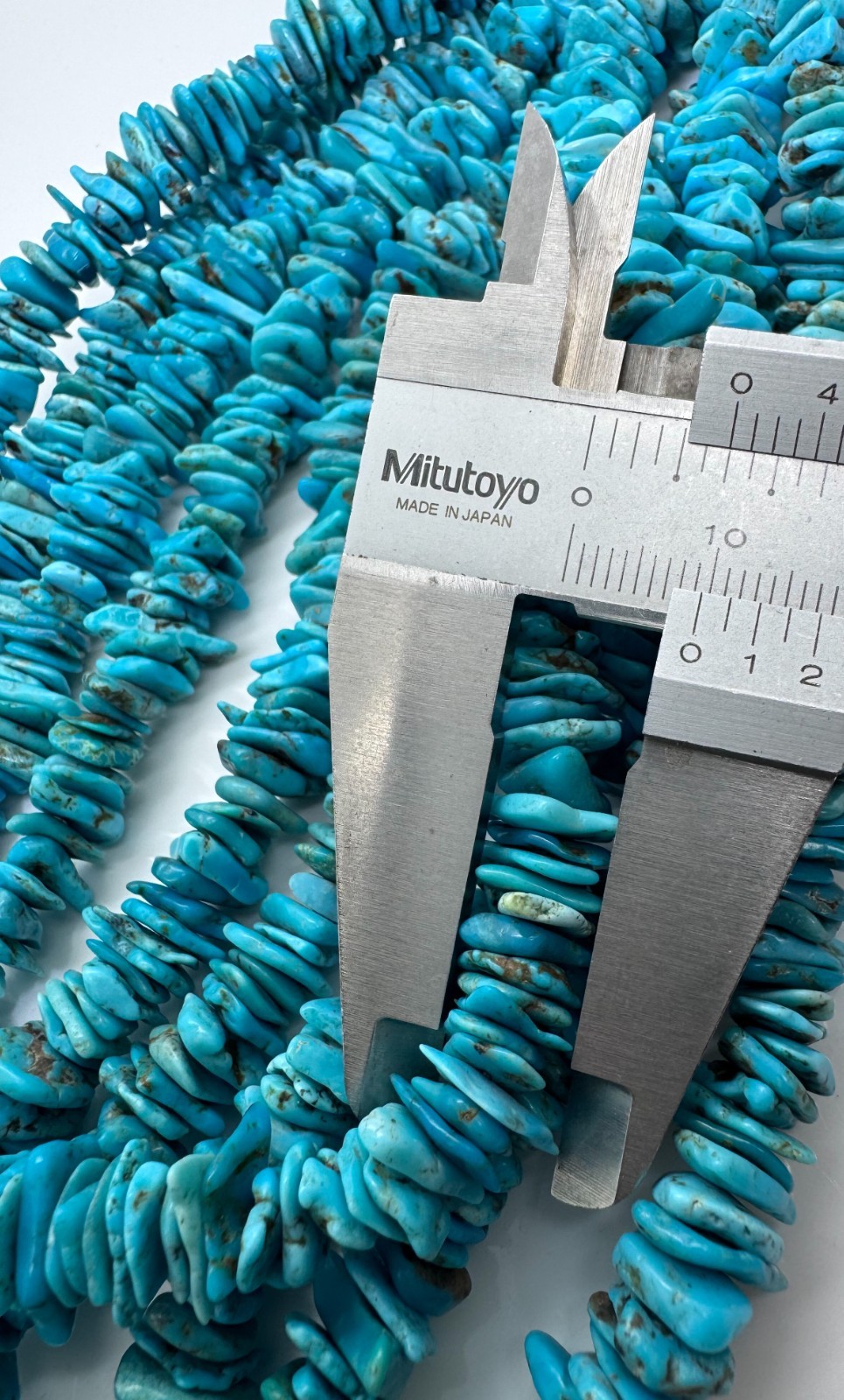 Natural Blue Kingman Turquoise Thin Slab Beads • Genuine 8~11mm Gemstone PGS371