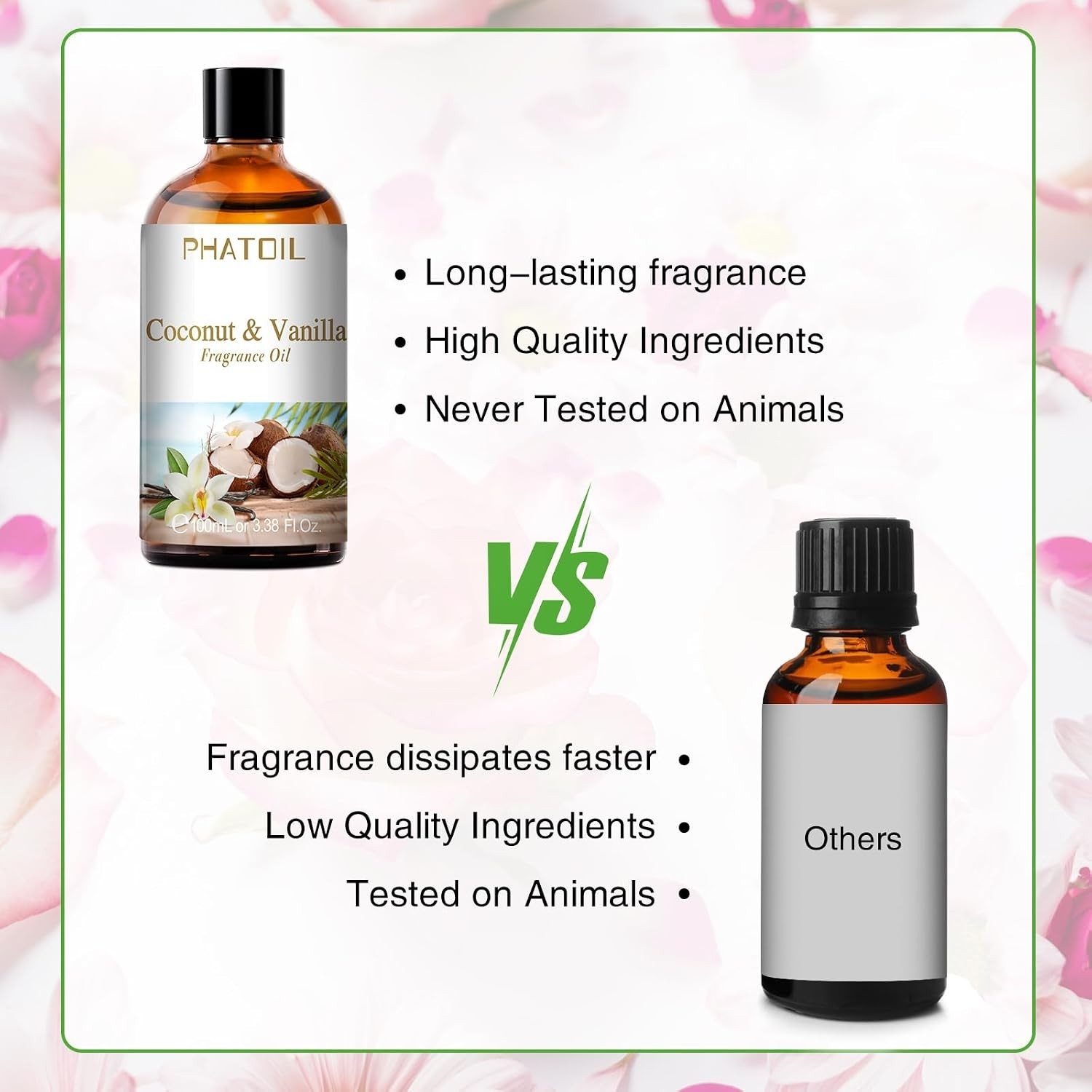 Cruelty-Free 3.38FL.OZ Coconut & Vanilla Fragrance Oils – Versatile Aromatherapy